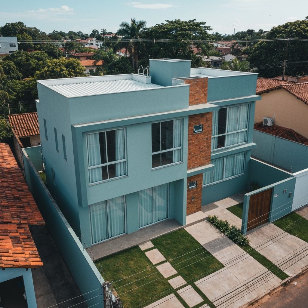 Casa compacta construída