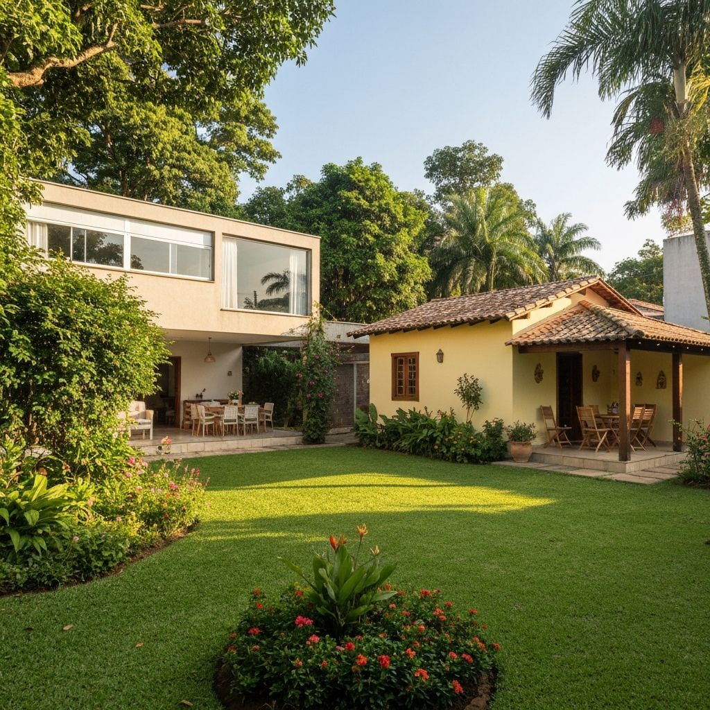 Casa com edícula construída