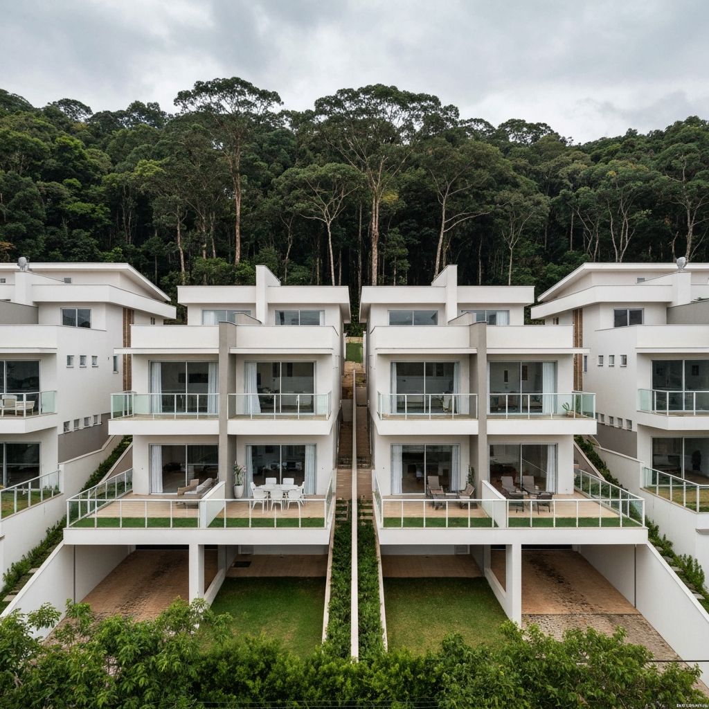 Casas geminadas construídas